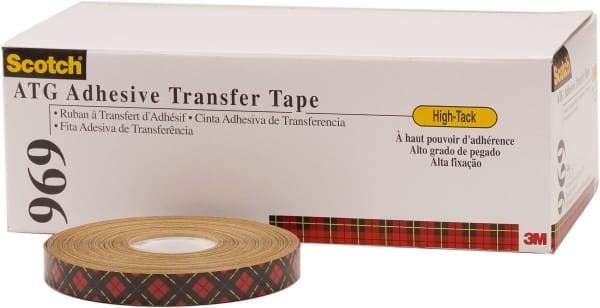 3M - 18 Yds. Long x, High Strength Acrylic Adhesive Transfer Tape - Paper Liner, 5 mil Thick - Caliber Tooling