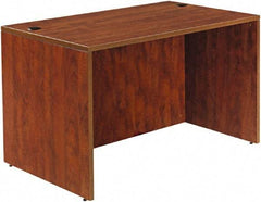 ALERA - Woodgrain Laminate Desk Shell - 47-1/4" Wide x 29-1/2" Deep x 29-5/8" High, Medium Cherry - Caliber Tooling