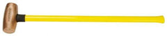 American Hammer - 10 Lb Head Nonsparking Hammer - 33" OAL, 30-1/2" Long Fiberglass Handle - Caliber Tooling