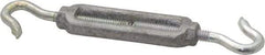 Made in USA - 68 Lb Load Limit, 1/4" Thread Diam, 2-1/4" Take Up, Aluminum Hook & Hook Turnbuckle - 2-5/16" Body Length, 11/64" Neck Length, 5-1/2" Closed Length - Caliber Tooling