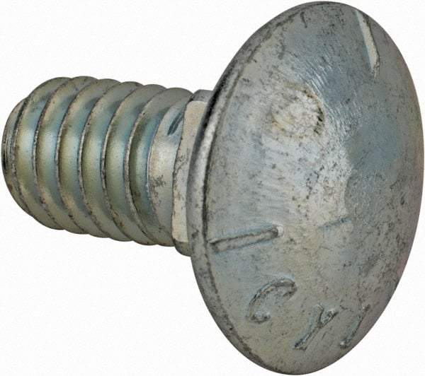 Value Collection - 5/16-18 UNC 5/8" Length Under Head, Standard Square Neck, Carriage Bolt - Grade 5 Steel, Zinc-Plated Finish - Caliber Tooling