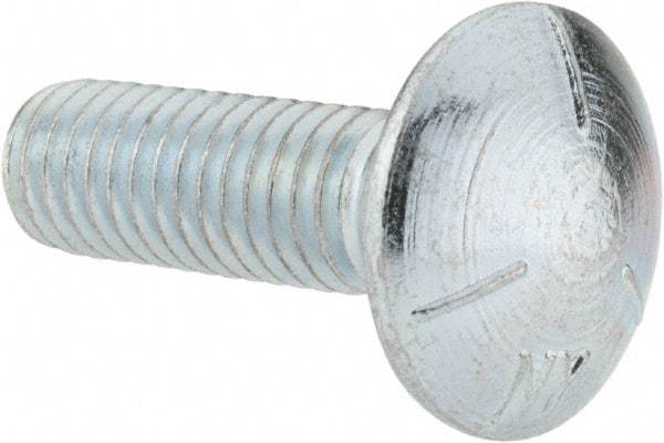 Value Collection - 3/8-16 UNC 1-1/4" Length Under Head, Standard Square Neck, Carriage Bolt - Grade 5 Steel, Zinc-Plated Finish - Caliber Tooling