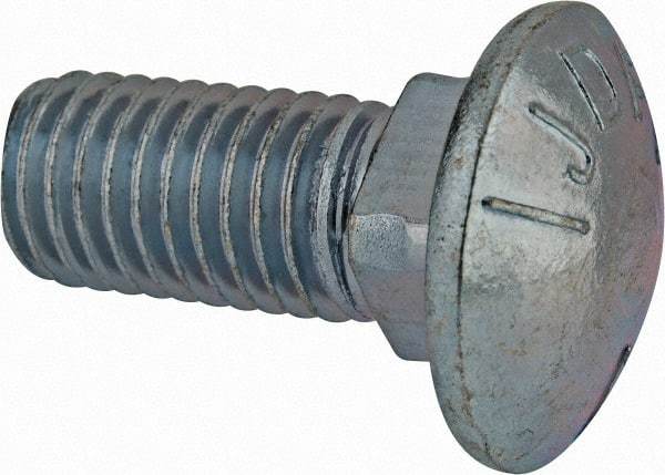 Value Collection - 5/8-11 UNC 1-1/2" Length Under Head, Standard Square Neck, Carriage Bolt - Grade 5 Steel, Zinc-Plated Finish - Caliber Tooling