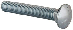 Value Collection - 5/8-11 UNC 4" Length Under Head, Standard Square Neck, Carriage Bolt - Grade 5 Steel, Zinc-Plated Finish - Caliber Tooling