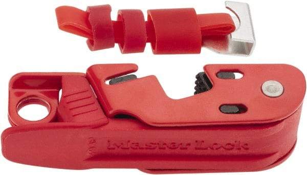 Master Lock - Polymer/Steel Multi-Pole Circuit Breaker Lockout - 120/240 Volt, 1 Padlock, 2 Circuits - Caliber Tooling