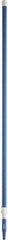 Vikan - 115 x 1-1/4" Aluminum Squeegee Handle - European Threaded Connection, Blue, Telescoping - Caliber Tooling