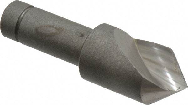 Keo - 3/4" Head Diam, 1/2" Shank Diam, 1 Flute 82° Cobalt Countersink - Bright Finish, 2-5/8" OAL, Single End - Caliber Tooling