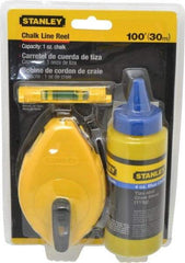 Stanley - 100' Long Chalk Reel, Chalk, Line Level - Blue - Caliber Tooling