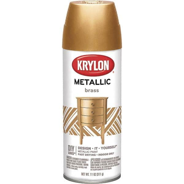 Krylon - Brass (Color), Gloss, Metallic Spray Paint - 12 oz Container - Caliber Tooling