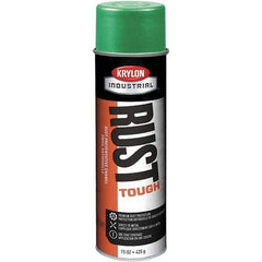 Krylon - Bright Green, 15 oz Net Fill, High Gloss, Enamel Spray Paint - 30 to 35 Sq Ft per Can, 20 oz Container - Caliber Tooling