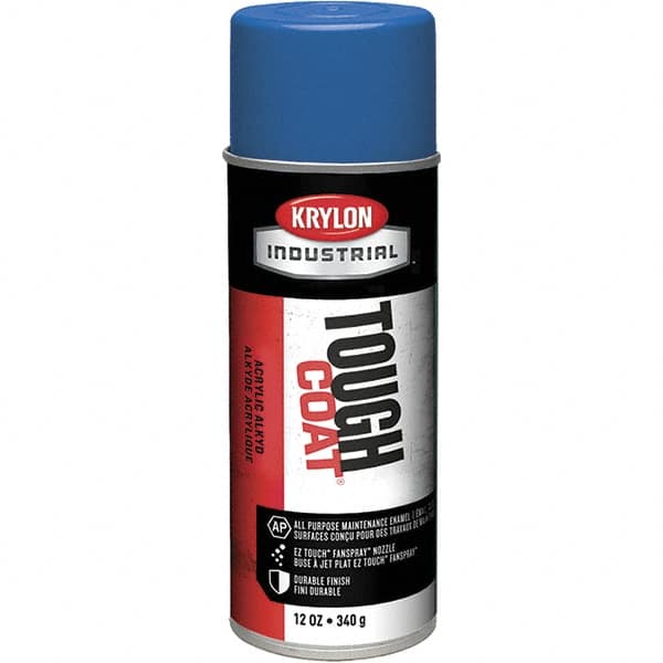 Krylon - Blue (Ford), 12 oz Net Fill, High Gloss, Enamel Spray Paint - 20 to 25 Sq Ft per Can, 16 oz Container, Use on Conduits, Ducts, Electrical Equipment, Machinery, Metal, Motors, Pipelines & Marking Areas, Railings, Steel Bars, Tool Boxes, Tools - Caliber Tooling