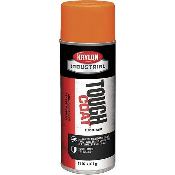 Krylon - Orange, Fluorescent, Acrylic Enamel Spray Paint - 15 to 20 Sq Ft per Can, 12 oz Container - Caliber Tooling