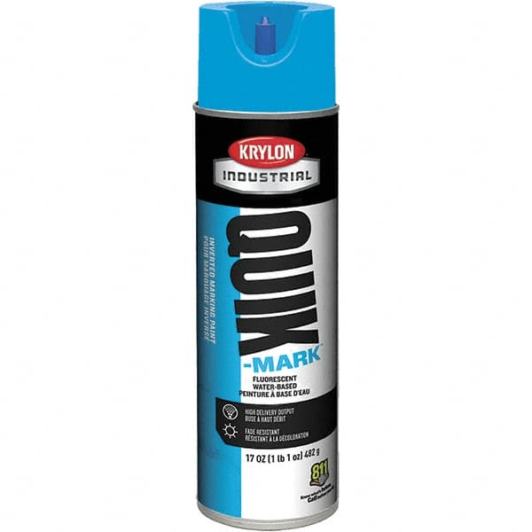 Krylon - 20 fl oz Blue Marking Paint - 50 to 60 Sq Ft Coverage, Water-Based Formula - Caliber Tooling