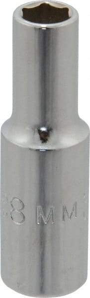 Proto - 3/8" Drive, Deep Hand Socket - 6 Points, 2-1/8" OAL, Chrome Finish - Caliber Tooling