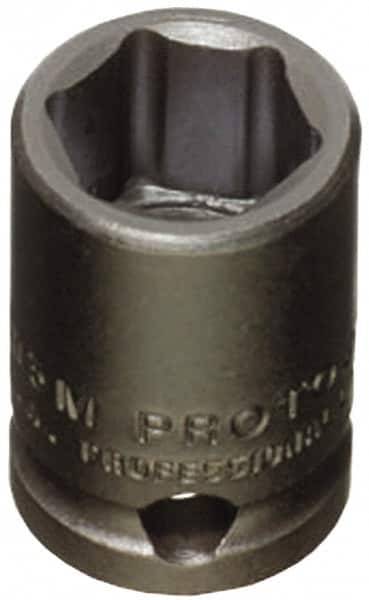 Proto - 3/8" Drive 18mm Standard Impact Socket - 6 Points, 1-3/32" OAL - Caliber Tooling