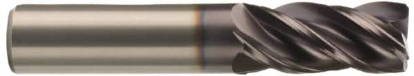 Kennametal - 5/8", 3 Flute, Single End, Solid Carbide, 0.06" Corner Radius End Mill - 5-1/4" OAL, 37° Helix, Right Hand Flute, 3" LOC, Right Hand Cut - Caliber Tooling