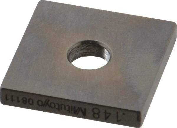 Mitutoyo - 0.148" Square Steel Gage Block - Accuracy Grade 0, Includes Certificate of Inspection - Caliber Tooling