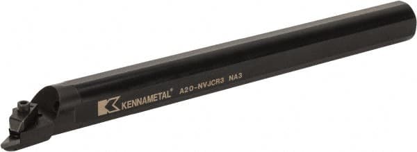 Kennametal - VP.., 3° Lead Angle A-NVJC Internal Right Hand Indexable Profiling Toolholder - 1-1/4" Shank Width, 14" Long, Steel, Through Coolant - Caliber Tooling