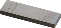 Mitutoyo - 0.113" Rectangular Steel Gage Block - Accuracy Grade 0, Includes Certificate of Inspection - Caliber Tooling