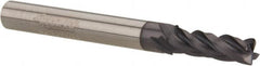 Accupro - 7/32", 4 Flute, Single End, Solid Carbide, Corner Chamfer End Mill - 2-1/2" OAL, Right Hand Flute, 3/4" LOC, Right Hand Cut - Caliber Tooling