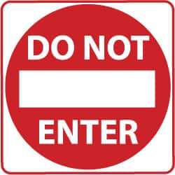 NMC - "Do Not Enter", 30" Wide x 30" High, Aluminum Traffic Control Signs - 0.08" Thick, Red on White, Engineer Grade Reflectivity, Square, Post Mount - Caliber Tooling