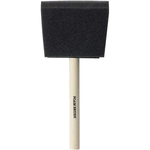 Rubberset - 3" Flat Foam Foam Paint Brush - Wood Pole-Mount Handle - Caliber Tooling