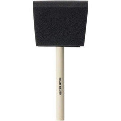 Rubberset - 3" Flat Foam Foam Paint Brush - Wood Pole-Mount Handle - Caliber Tooling