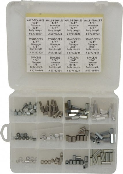 Electro Hardware - Standoff & Spacer Assortments Type: Male/Female Standoffs; Spacers; Threaded Standoffs System of Measurement: Inch - Caliber Tooling