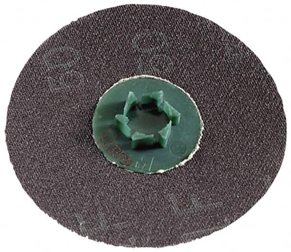 Quick-Change Disc: Roloc TP, 3″ Disc Dia, 120 Grit, Aluminum Oxide, Coated White, Cloth Backed