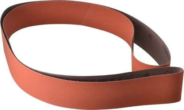 3M - 2" Wide x 72" OAL, 220 Grit, Ceramic Abrasive Belt - Ceramic, Very Fine, Coated, J Weighted Cloth Backing, Series 707E - Caliber Tooling