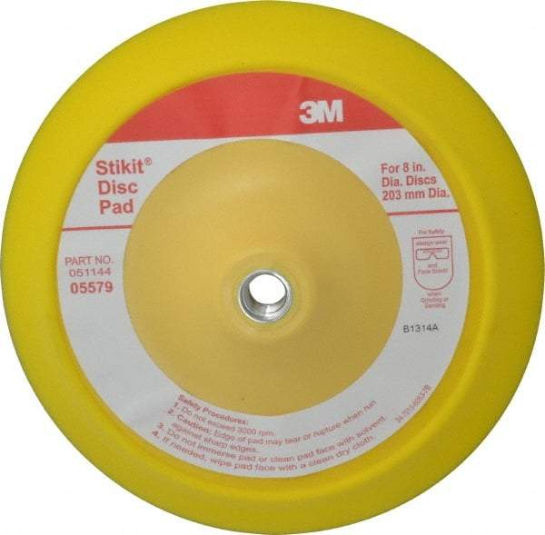 3M - 8" Diam Adhesive/PSA Disc Backing Pad - Medium Density, 3,000 RPM - Caliber Tooling