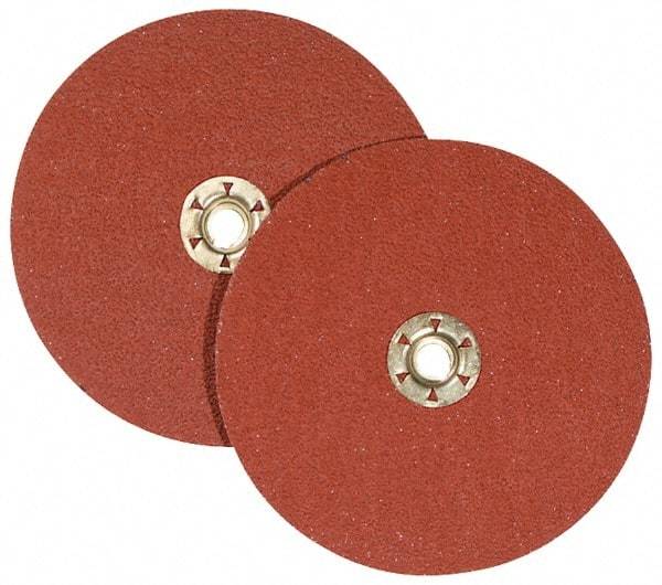 3M - 4" Diam 5/8" Hole 80 Grit Fiber Disc - Medium Grade, Aluminum Oxide, Series 381C - Caliber Tooling