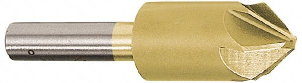 Melin Tool - 7/8" Head Diam, 1/2" Shank Diam, 6 Flute 60° Cobalt Countersink - Caliber Tooling