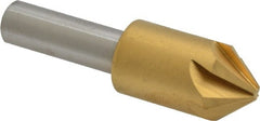 Melin Tool - 5/8" Head Diam, 3/8" Shank Diam, 6 Flute 82° Cobalt Countersink - Caliber Tooling