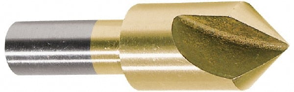 Melin Tool - 1/8" Head Diam, 1/8" Shank Diam, 1 Flute 82° Cobalt Countersink - Caliber Tooling