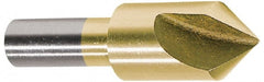 Melin Tool - 1/8" Head Diam, 1/8" Shank Diam, 1 Flute 60° Cobalt Countersink - Caliber Tooling