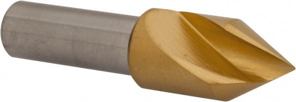 Melin Tool - 1/2" Head Diam, 3/8" Shank Diam, 1 Flute 60° Cobalt Countersink - Caliber Tooling