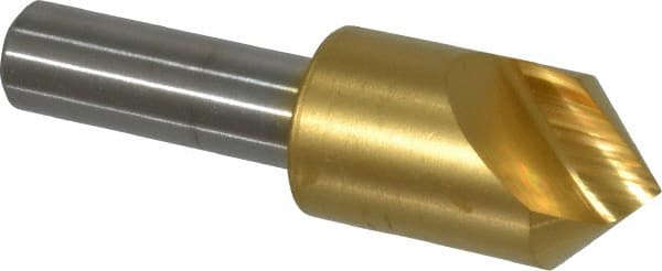 Melin Tool - 5/8" Head Diam, 3/8" Shank Diam, 1 Flute 90° Cobalt Countersink - Caliber Tooling