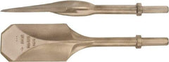 Ampco - 4-1/2" Head Width, 20" OAL, 3-1/4" Shank Diam, Digging Chisel - Hex Drive, Hex Shank - Caliber Tooling