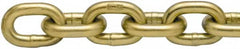 Peerless Chain - 1/4" Welded Transport Chain - 3,150 Lb Capacity, Grade 70, Cut to Length, Carbon Steel, Yellow Zinc Finish - Caliber Tooling