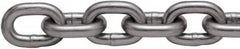 Peerless Chain - 150 Ft. Long, 2600 Lbs. Load Capacity, Carbon Steel High Test Chain - 4 Grade, 0.98 Inch Inside Long x 0.409 Inch Inside Wide - Caliber Tooling