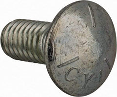 Value Collection - 7/16-14 UNC 1" Length Under Head, Standard Square Neck, Carriage Bolt - Grade 5 Steel, Zinc-Plated Finish - Caliber Tooling