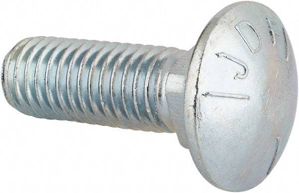 Value Collection - 1/2-13 UNC 1-1/2" Length Under Head, Standard Square Neck, Carriage Bolt - Grade 5 Steel, Zinc-Plated Finish - Caliber Tooling