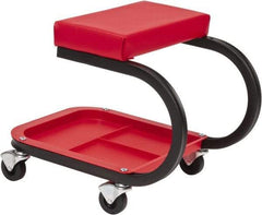 Whiteside - 400 Lb Capacity, 4 Wheel Creeper Seat with Tray - Steel, 15-1/2" Long x 19-1/4" High x 14" Wide - Caliber Tooling