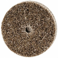 Merit Abrasives - 2" Diam, 1/2" Face Width, 1/4" Center Hole, Coarse Grade, Aluminum Oxide Deburring Wheel - Unitized, Hard Density 8 Grade, 22,000 RPM - Caliber Tooling