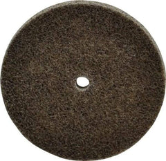 Merit Abrasives - 3" Diam, 1/4" Face Width, 1/4" Center Hole, Coarse Grade, Aluminum Oxide Deburring Wheel - Unitized, Hard Density 8 Grade, 18,000 RPM - Caliber Tooling