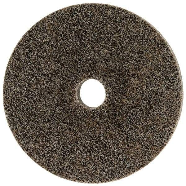 Merit Abrasives - 6" Diam, 1" Face Width, 1" Center Hole, Coarse Grade, Aluminum Oxide Deburring Wheel - Unitized, Hard Density 8 Grade, 5,000 RPM - Caliber Tooling