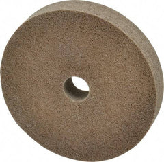 Merit Abrasives - 6" Diam, 1" Face Width, 1" Center Hole, Fine Grade, Aluminum Oxide Deburring Wheel - Unitized, Medium Density 6 Grade, 5,000 RPM - Caliber Tooling