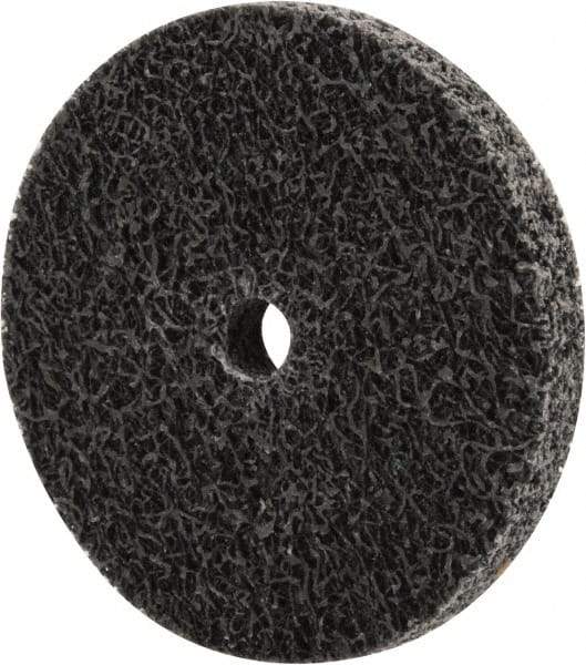 Merit Abrasives - 2" Diam, 1/4" Face Width, 1/4" Center Hole, Fine Grade, Silicon Carbide Deburring Wheel - Unitized, Medium Density 6 Grade, 22,000 RPM - Caliber Tooling