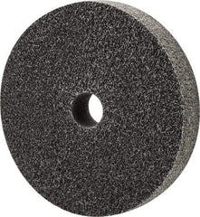 Merit Abrasives - 6" Diam, 1" Face Width, 1" Center Hole, Fine Grade, Silicon Carbide Deburring Wheel - Unitized, Medium Density 6 Grade, 5,000 RPM - Caliber Tooling